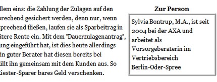 Babe001 Axa Bontrup in Tagesspiegel-Autorin verkauft Versicherungen