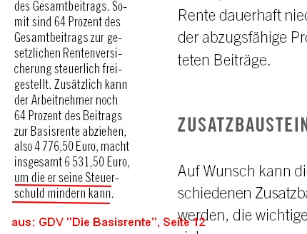 Gdv Riesterrente Steuerschuld in �berraschende Steuervorteile bei R�rup-Rente